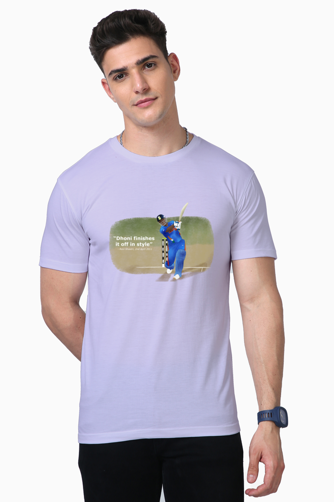 MS Dhoni - 2011 World Cup Win - Unisex Supima T