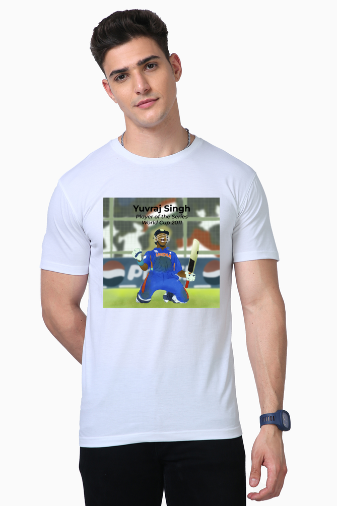 Yuvraj Singh - 2011 World Cup Win - Unisex Supima T