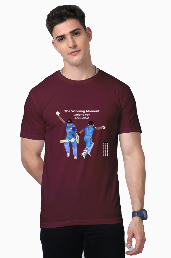 Ashwin & Kohli - The Winning Moment - India v Pak 2022 - Unisex Supima T