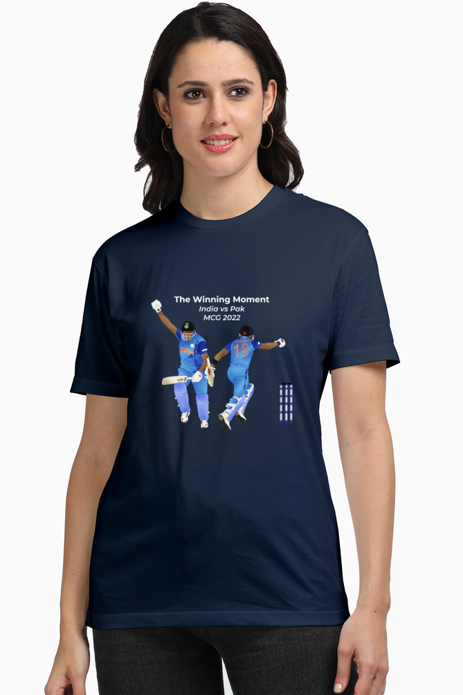 Ashwin & Kohli - The Winning Moment - India v Pak 2022 - Unisex Supima T