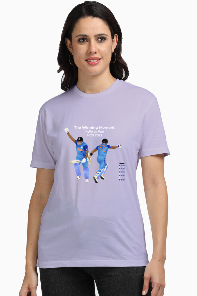 Ashwin & Kohli - The Winning Moment - India v Pak 2022 - Unisex Supima T